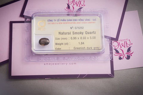 Natural Smoky Quartz của AME Jewellery đã kiểm định đá quý.