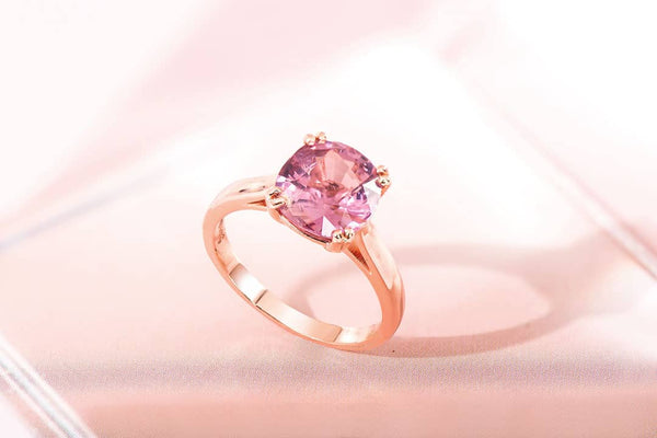 pink spinel rose gold ring by AME Jewellery