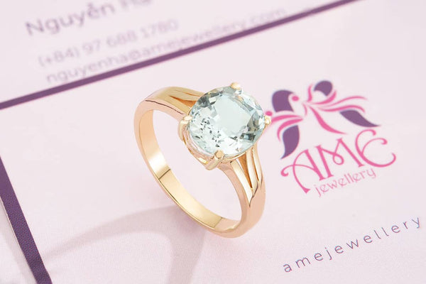 aquamarine gold ring by AME Jewellery