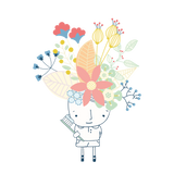 flower dude with tooth brush