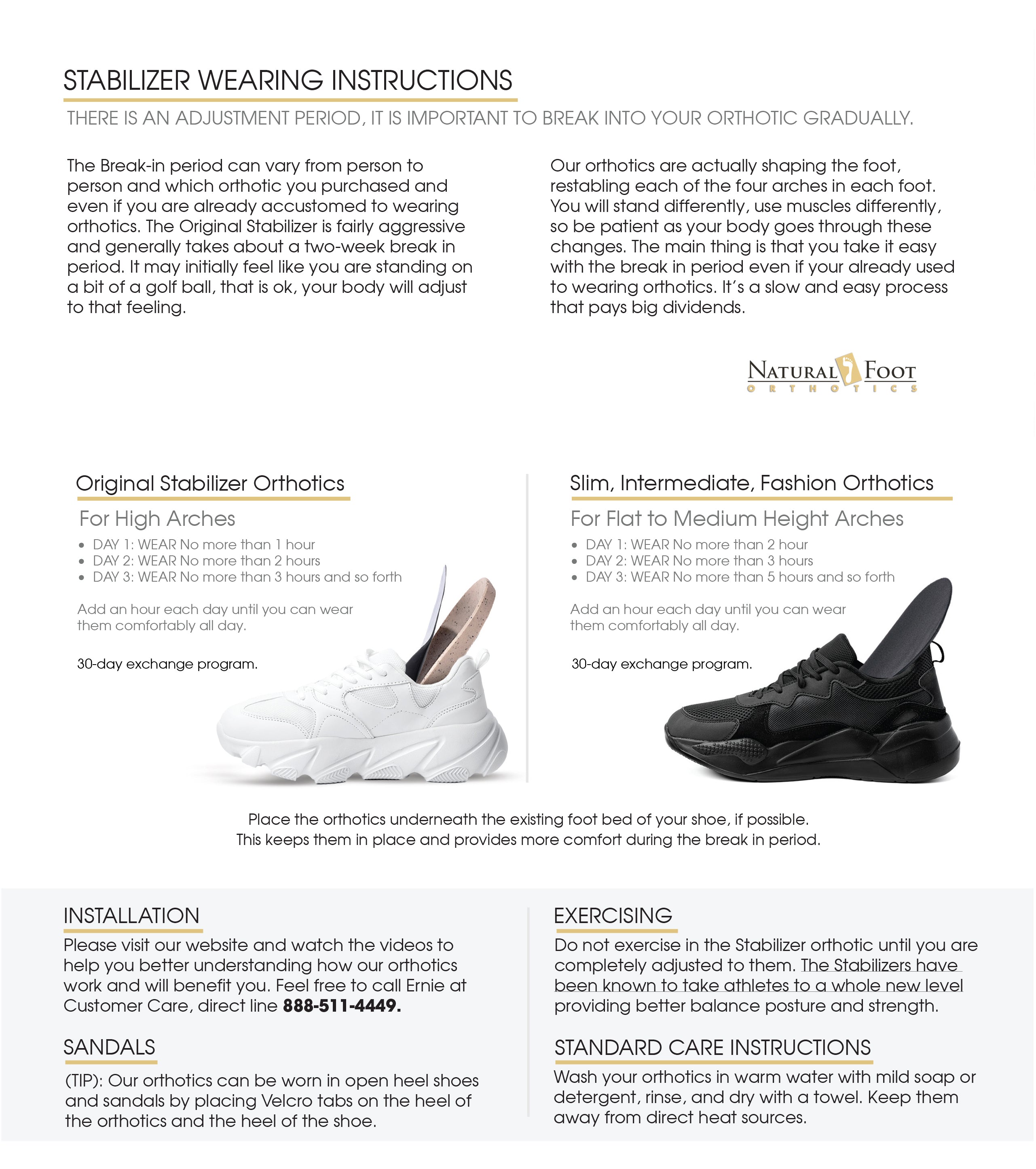 Orthotics Wearing Guide