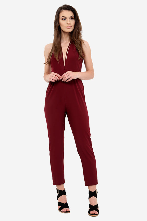 low cut jumpsuit