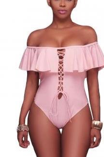 blush pink swimsuit