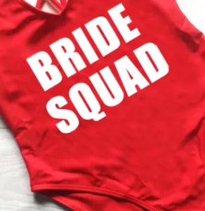 Bride squad - bridesmaid swimsuits
