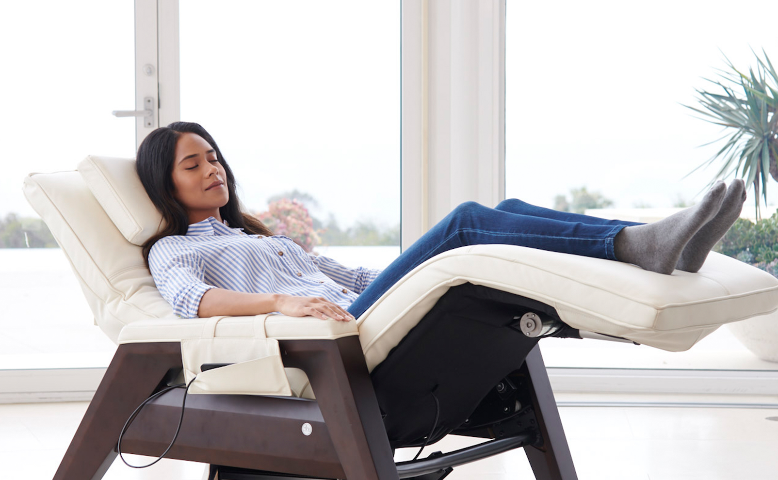 woman in recliner