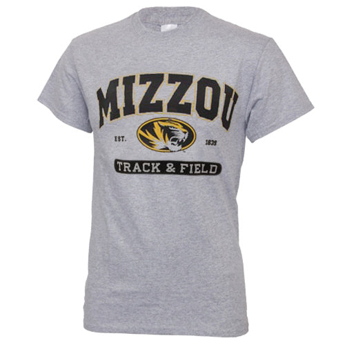 Mizzou Track & Field Grey Short Sleeve Crew Neck T-Shirt – Tiger Team Store