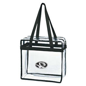 Mizzou Game Day Clear Oval Tiger Head Zippered Stadium Tote