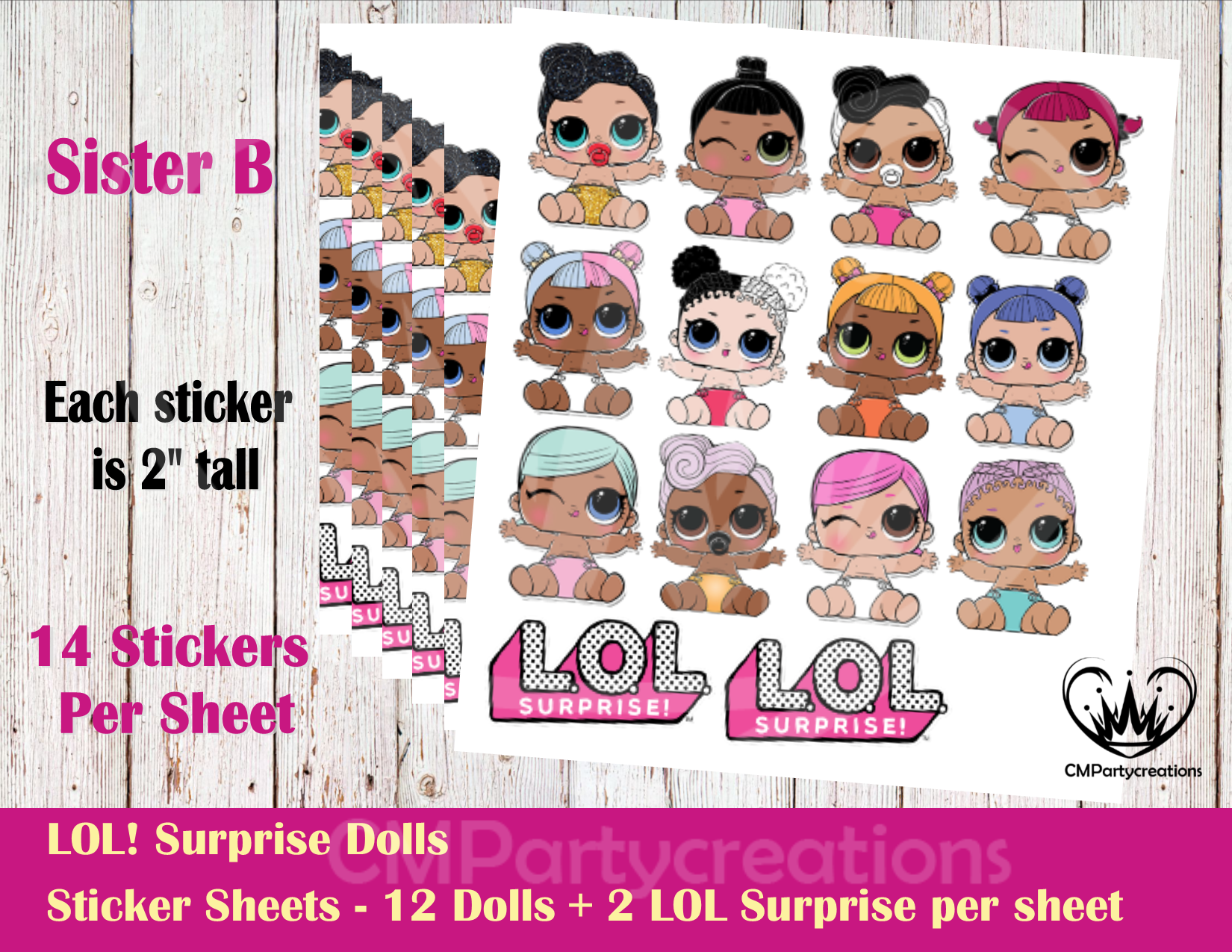 lol doll stickers
