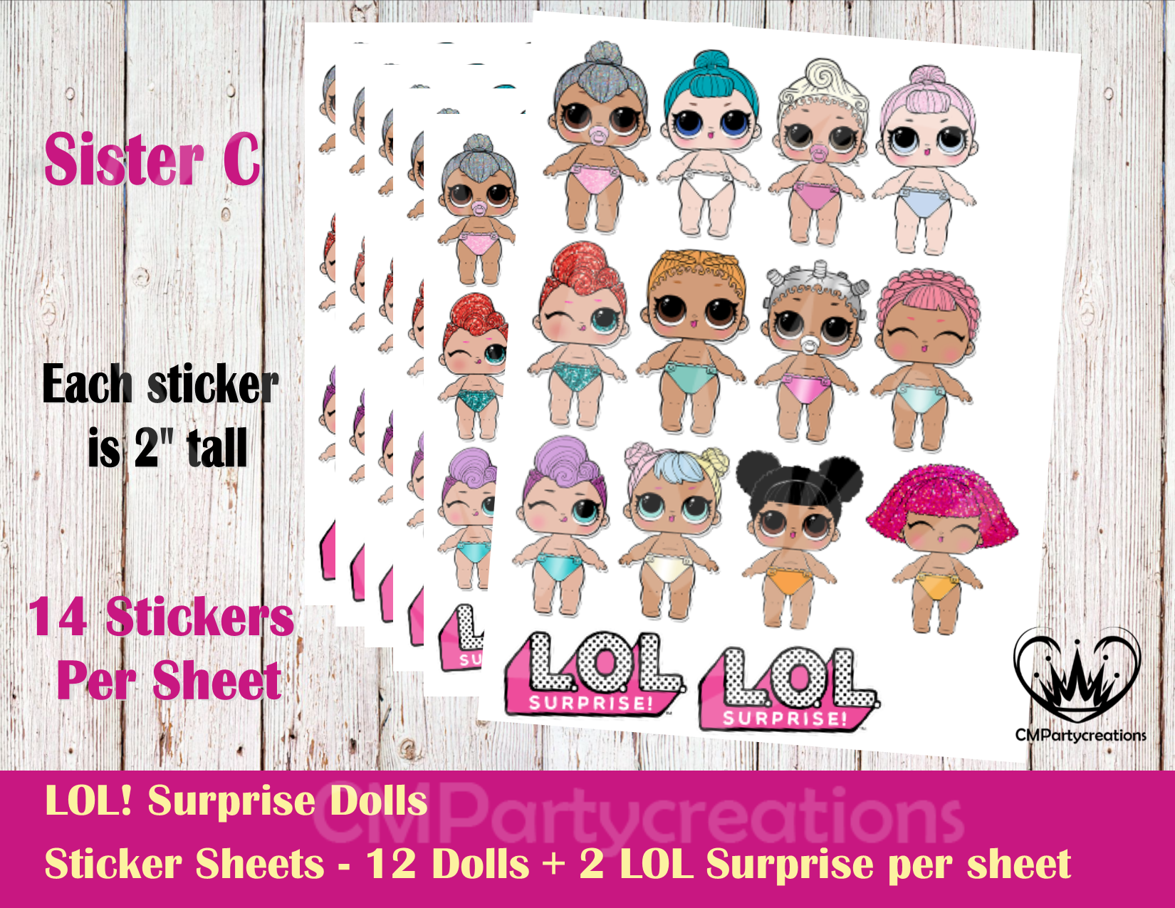 lol doll stickers