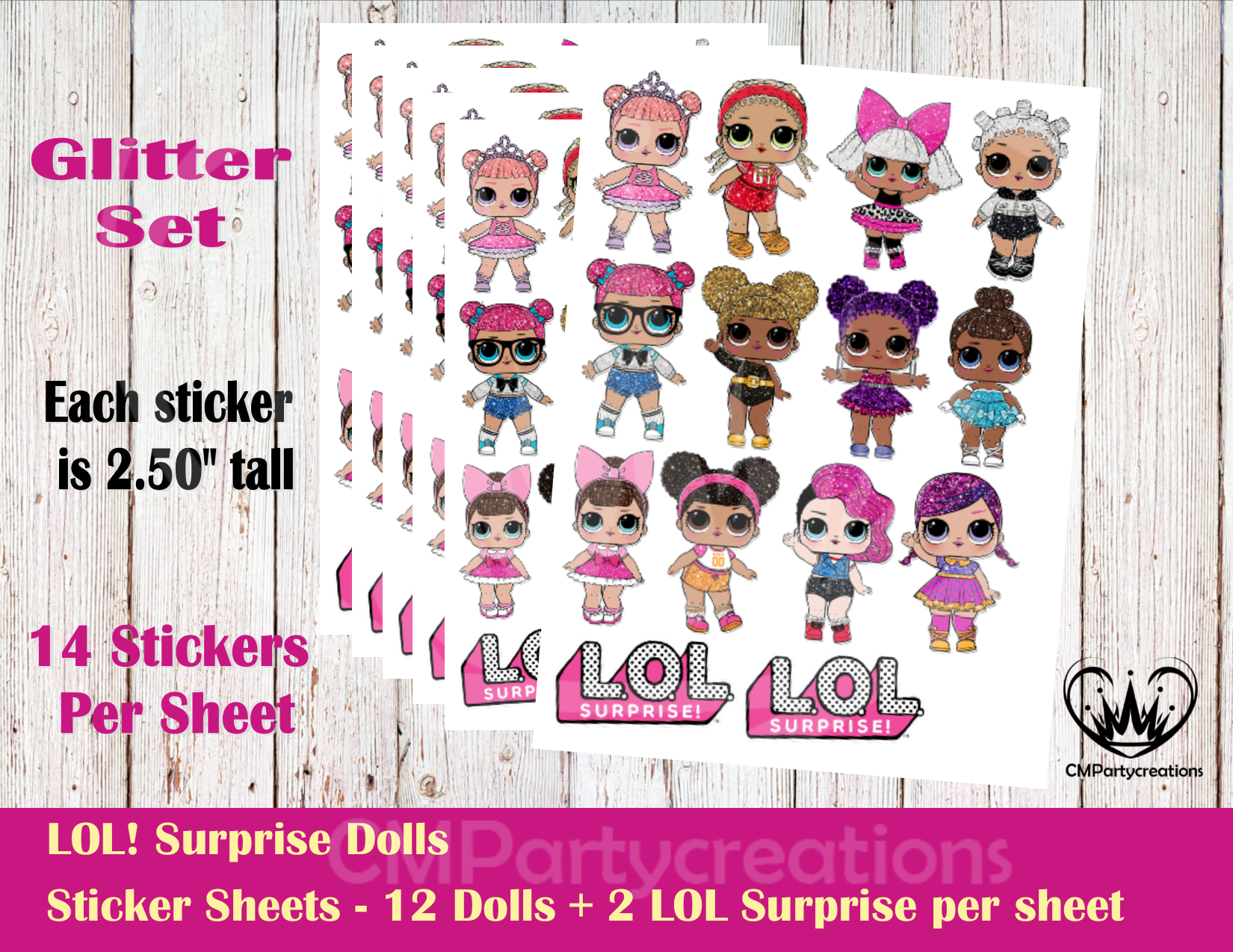 lol doll stickers