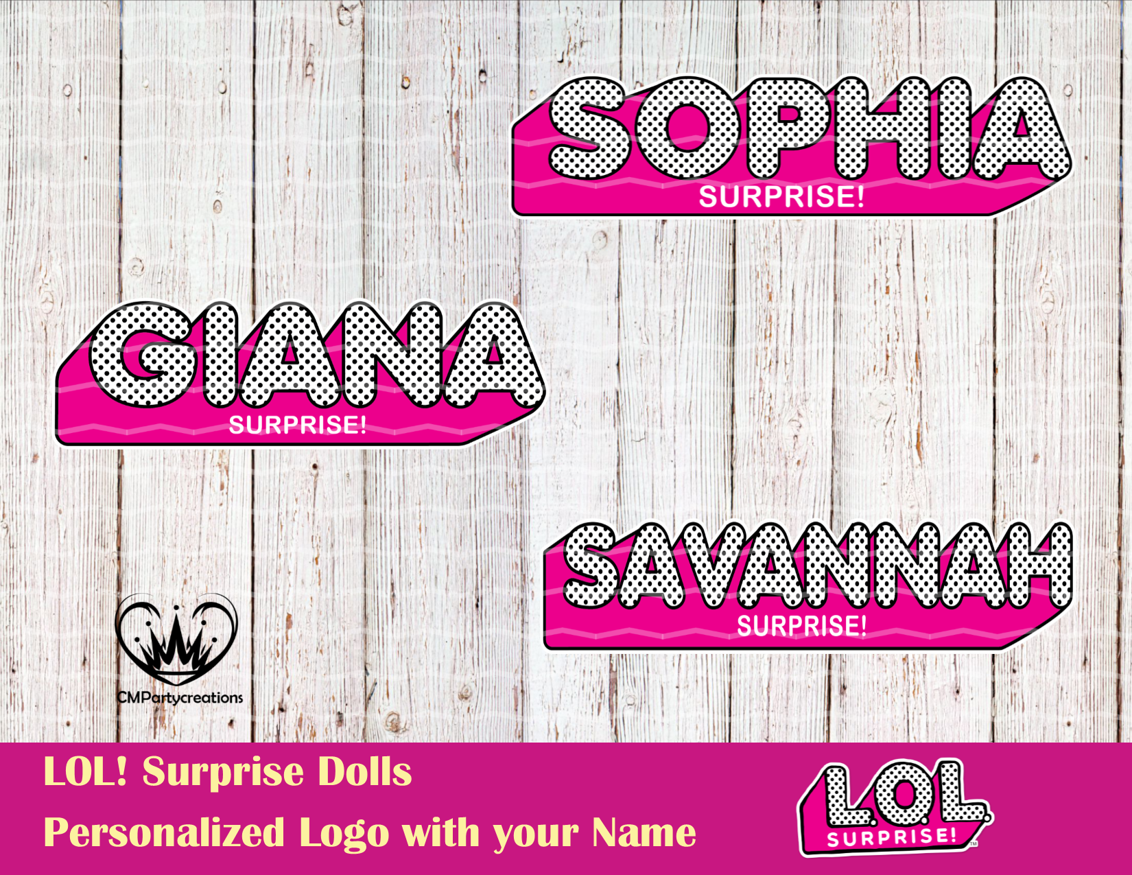 Lol Surprise Doll Personalized Name Logo Cmpartycreations