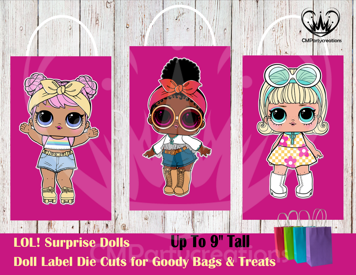 gift bag fronts tagged lol surprise sticker cmpartycreations