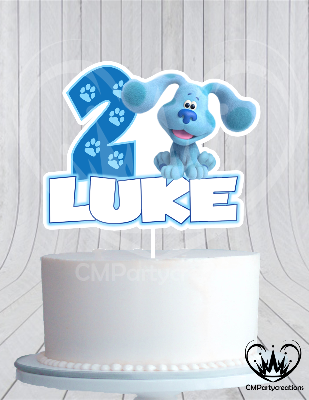 Blues Clues Cake Topper Birthday Modern Cmpartycreations