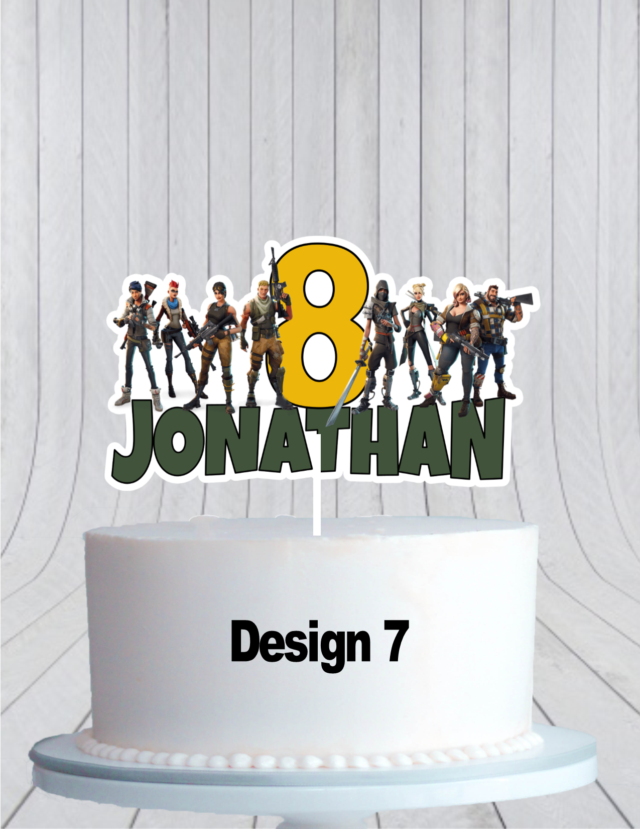 Fortnite Birthday Cake Topper Cmpartycreations - fortnite birthday cake topper