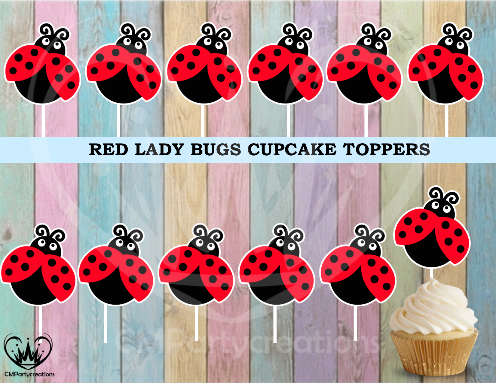 Ladybug topper png