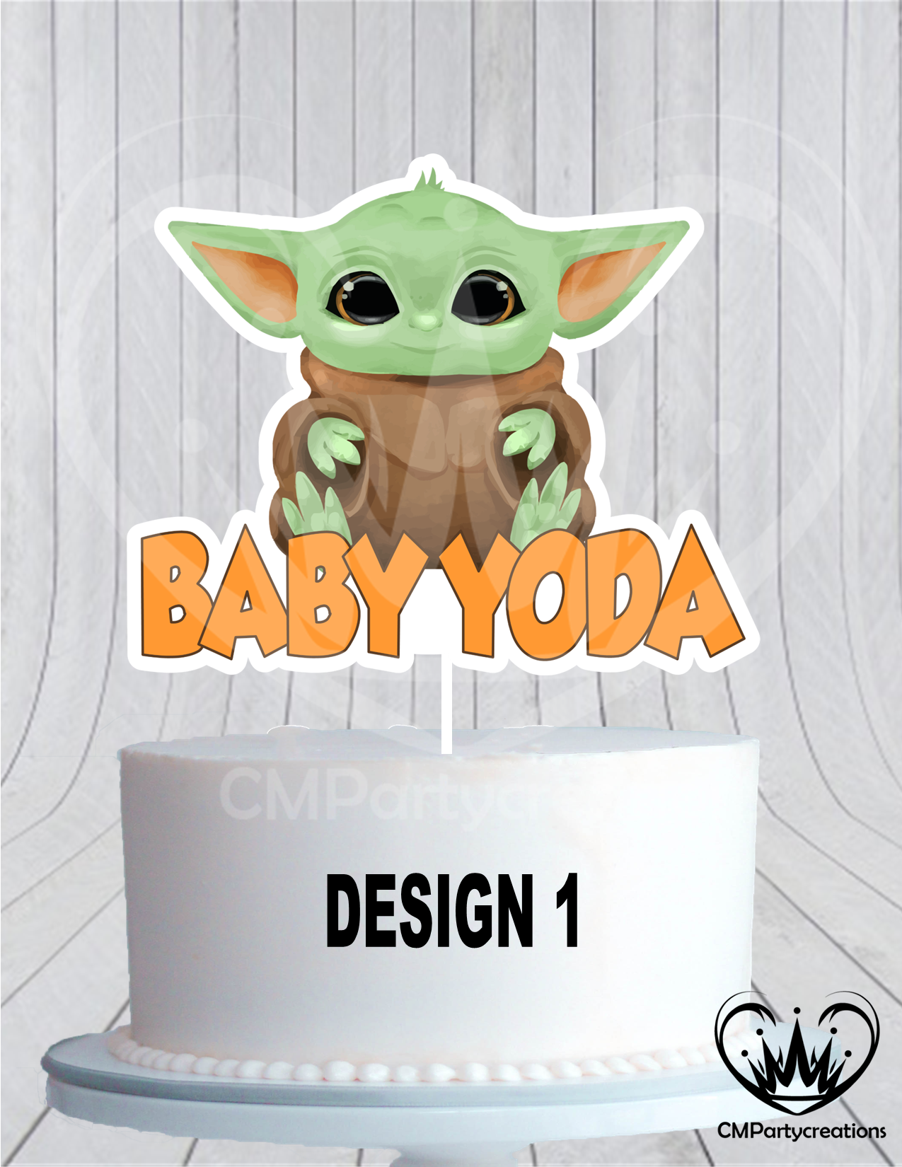 Yoda Baby Shower Cake Topper Cmpartycreations