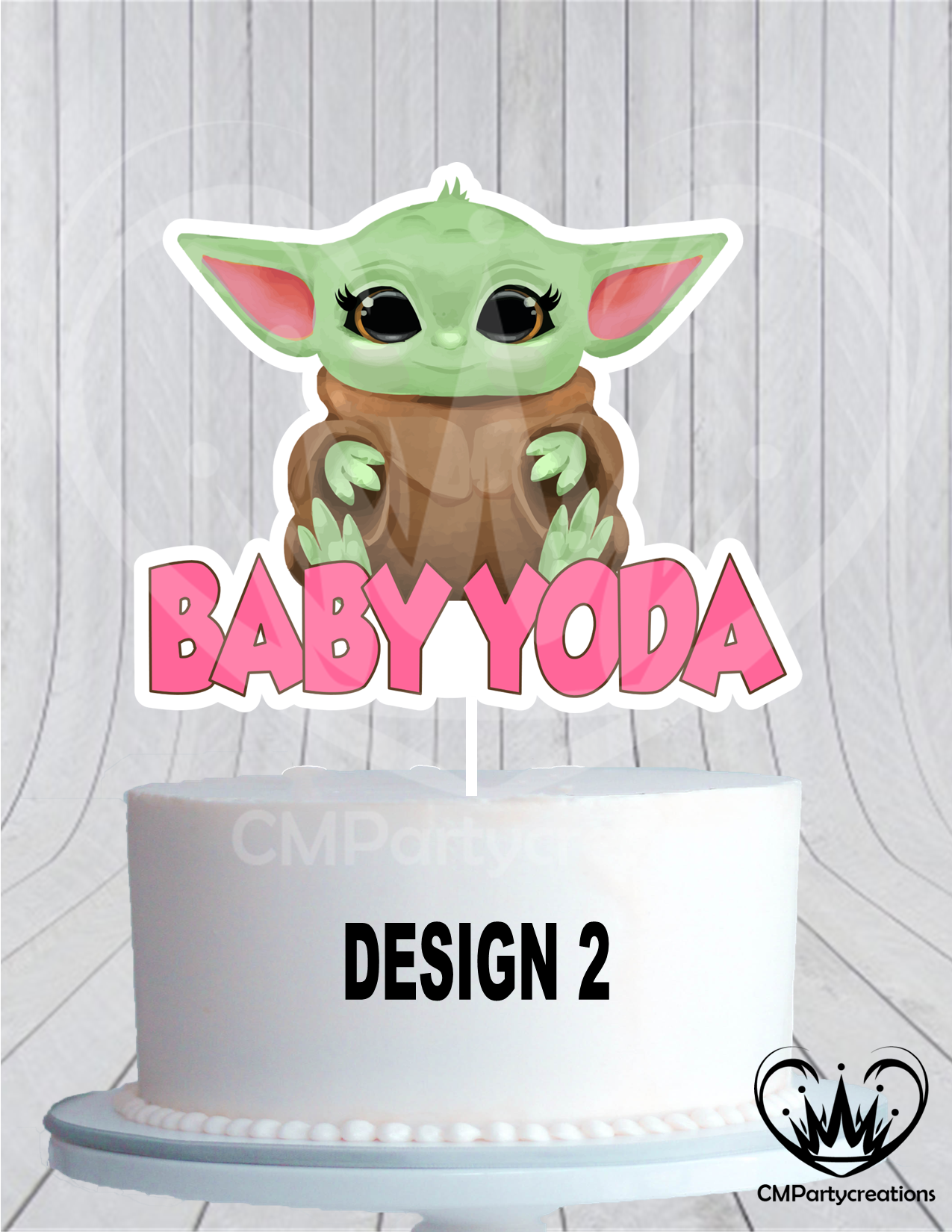 Yoda Baby Shower Cake Topper Cmpartycreations