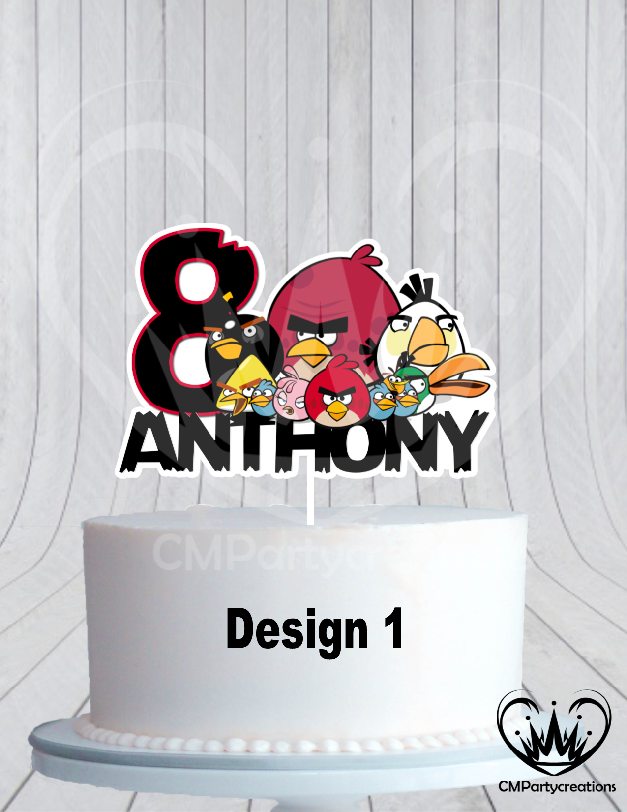 Angry Birds Birthday Cake Topper Cmpartycreations