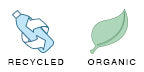 recycled and organic