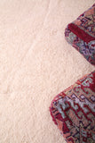 Two handmade moroccan azilal Kilim rug Poufs