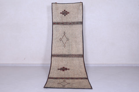 Vintage handmade african tuareg mat 2.7 FT X 9.8 FT