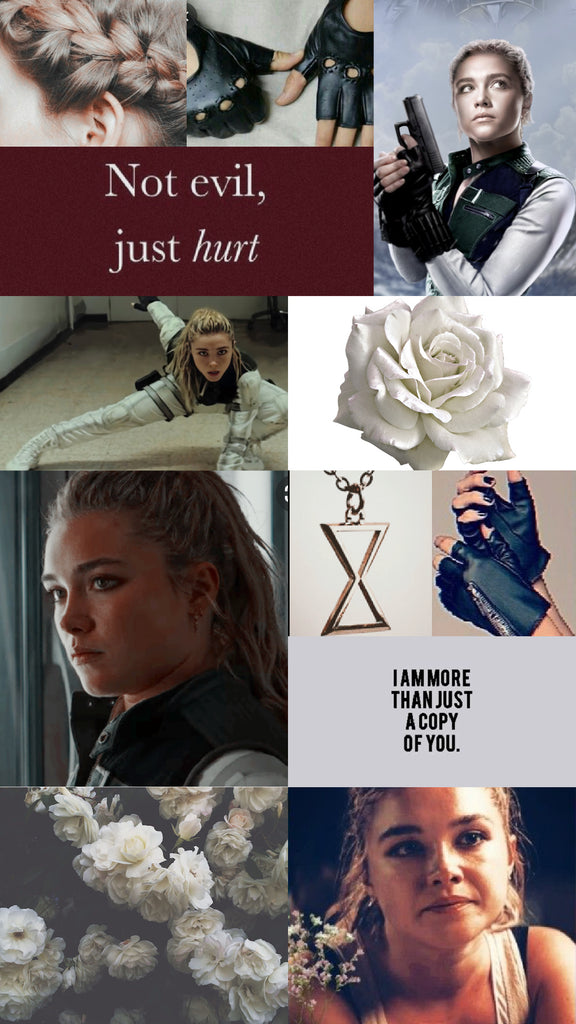 yelena Belova black widow aesthetic free phone wallpaper background download avengers marvel Florence Pugh