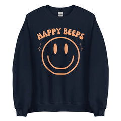 happy beeps sweatshirt smiley face poe dameron Oscar Isaac bb-8 droid the last jedi Star Wars sequels movie quote shop outfit style cosplay celebration may the 4th friday apparel