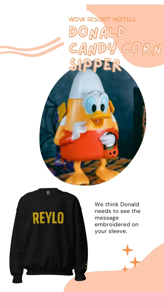 disneyland Disney World food guide halfway to halloween mickey parks snacks treats mickey pumpkin loungefly bag mouse duh mickey ears holiday shop friday apparel reylo Kylo Ren rey Ben Solo you're not alone embroidered sleeve sweater galaxy's edge batuu Adam driver daisy ridley