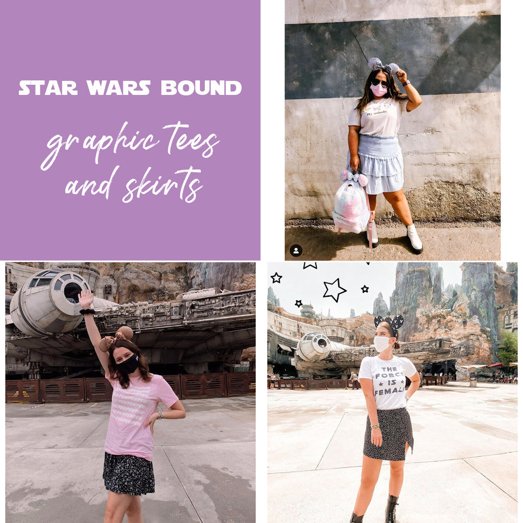 Star Wars bound graphic tees skirts galaxys edge friday apparel blog