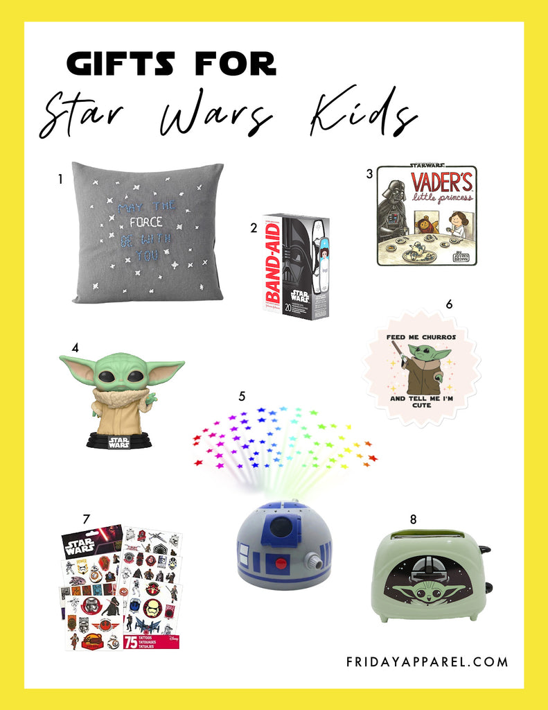 friday apparel Star Wars gifts guides for kids teens baby youth