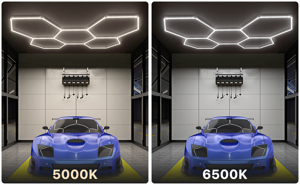 5000k/6500k hexagon lights