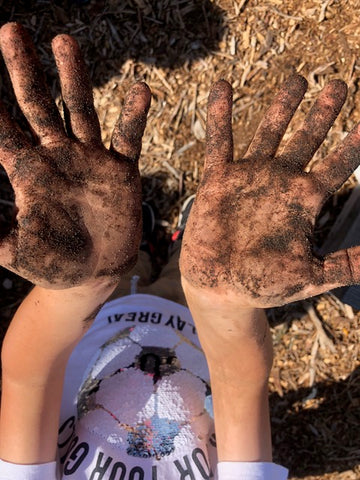 dirty hands at homma elementary school garden