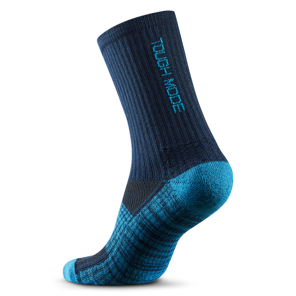 Light Compression Crew Socks - Blue – TOUGH MODE | Athletic Performance ...