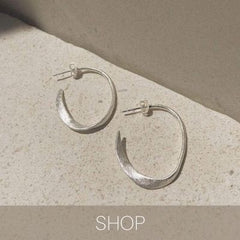 miro hoops medium size silver