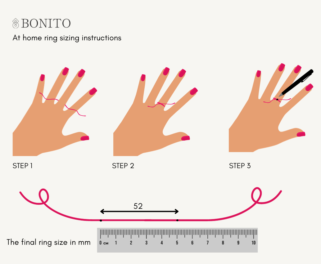 how to measure your ring size at home using a string