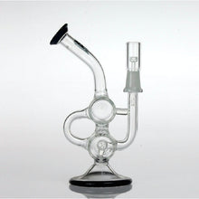 5.5" Mini Hitman Recycler Rig With Double Showerhead Percs And Curved Neck