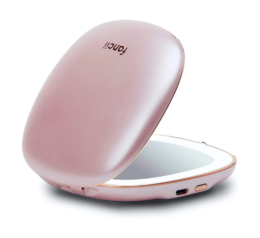Fancii - Mila Compact LED Mirror in Pink