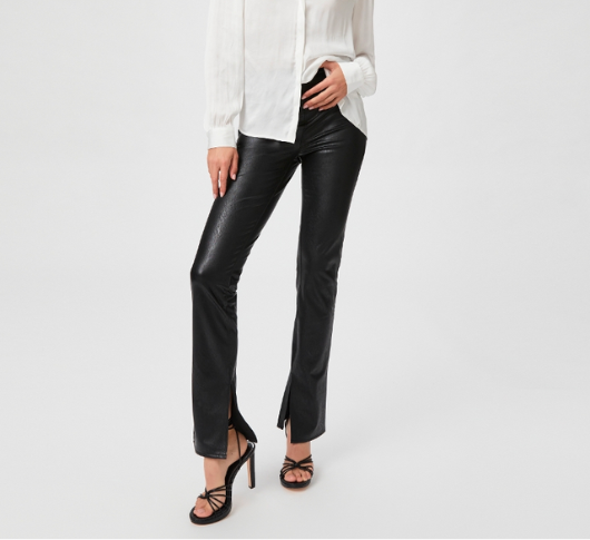 MAC - Aida Kick Veagan Leather Pant in Black – Sophia Lustig