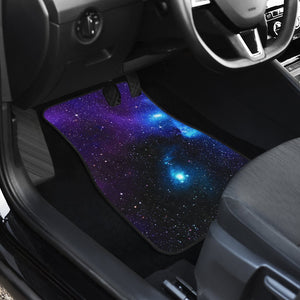 Dark Purple Blue Galaxy Space Print Front And Back Car Floor