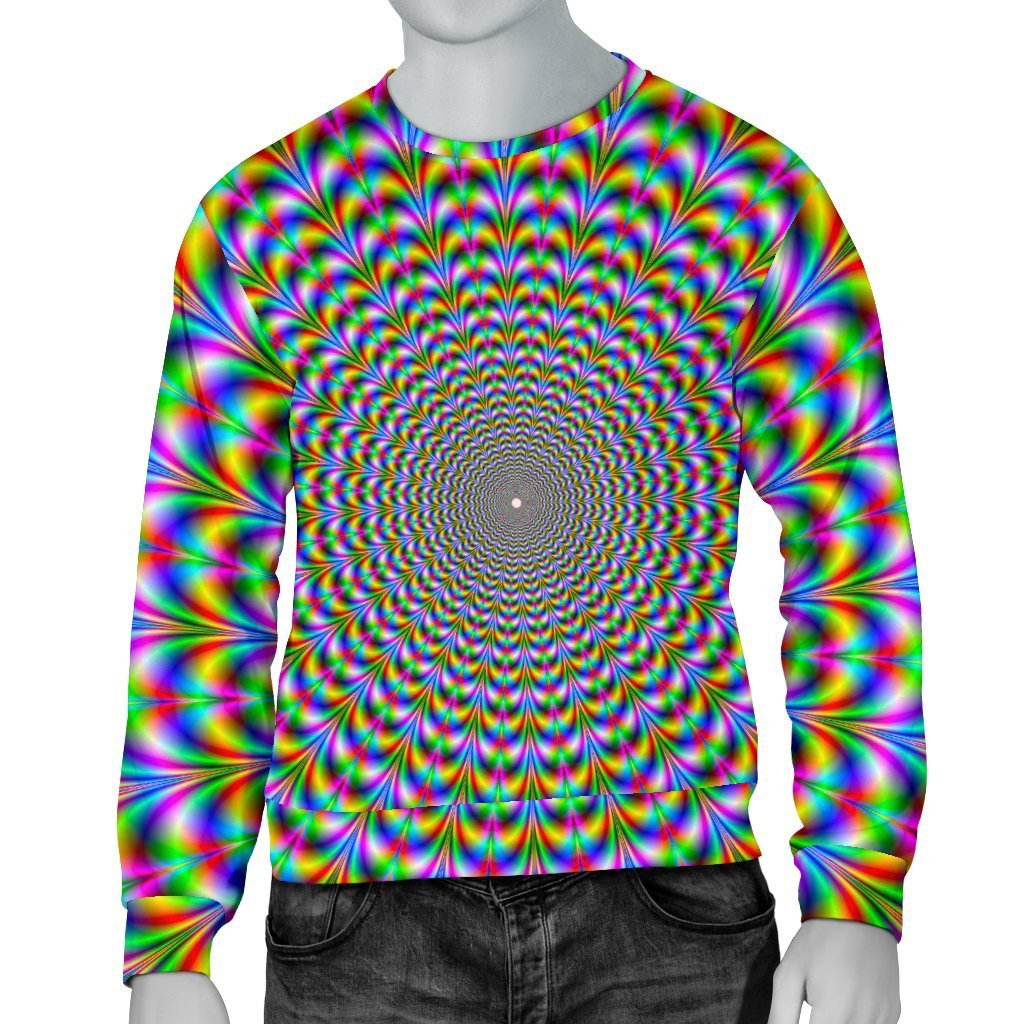 Psychedelic Web Optical Illusion Men's Crewneck Sweatshirt – GearFrost