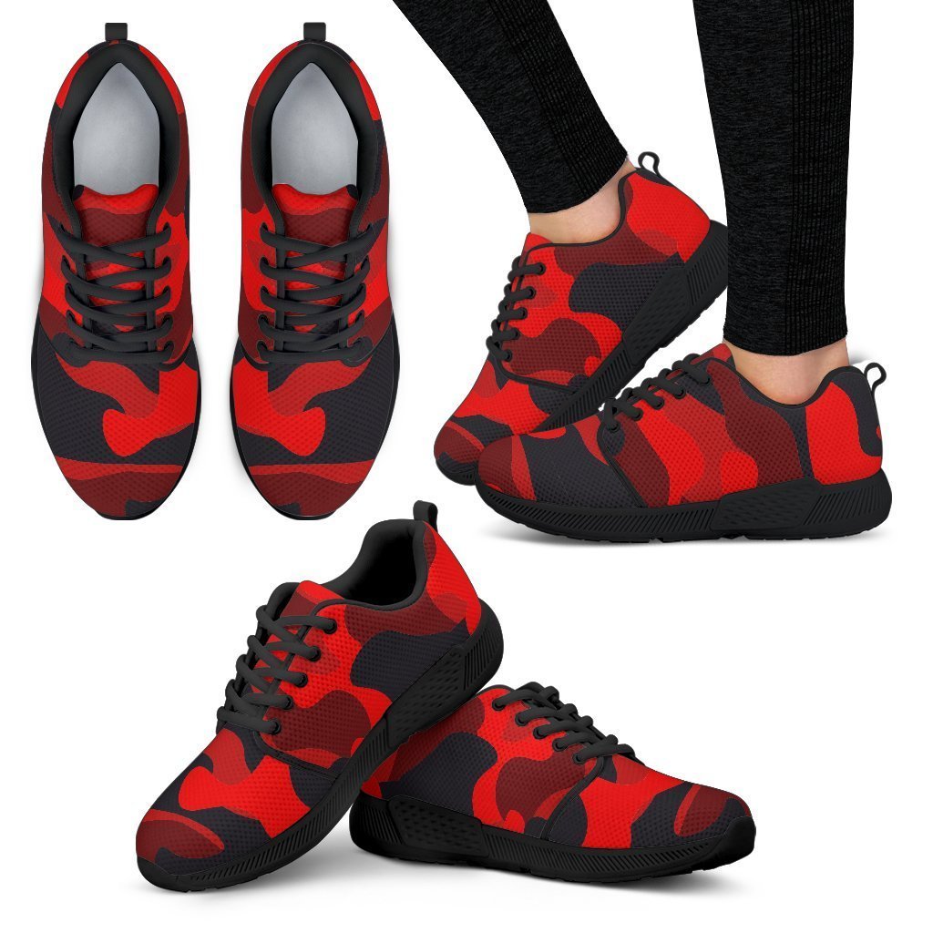 red workout sneakers