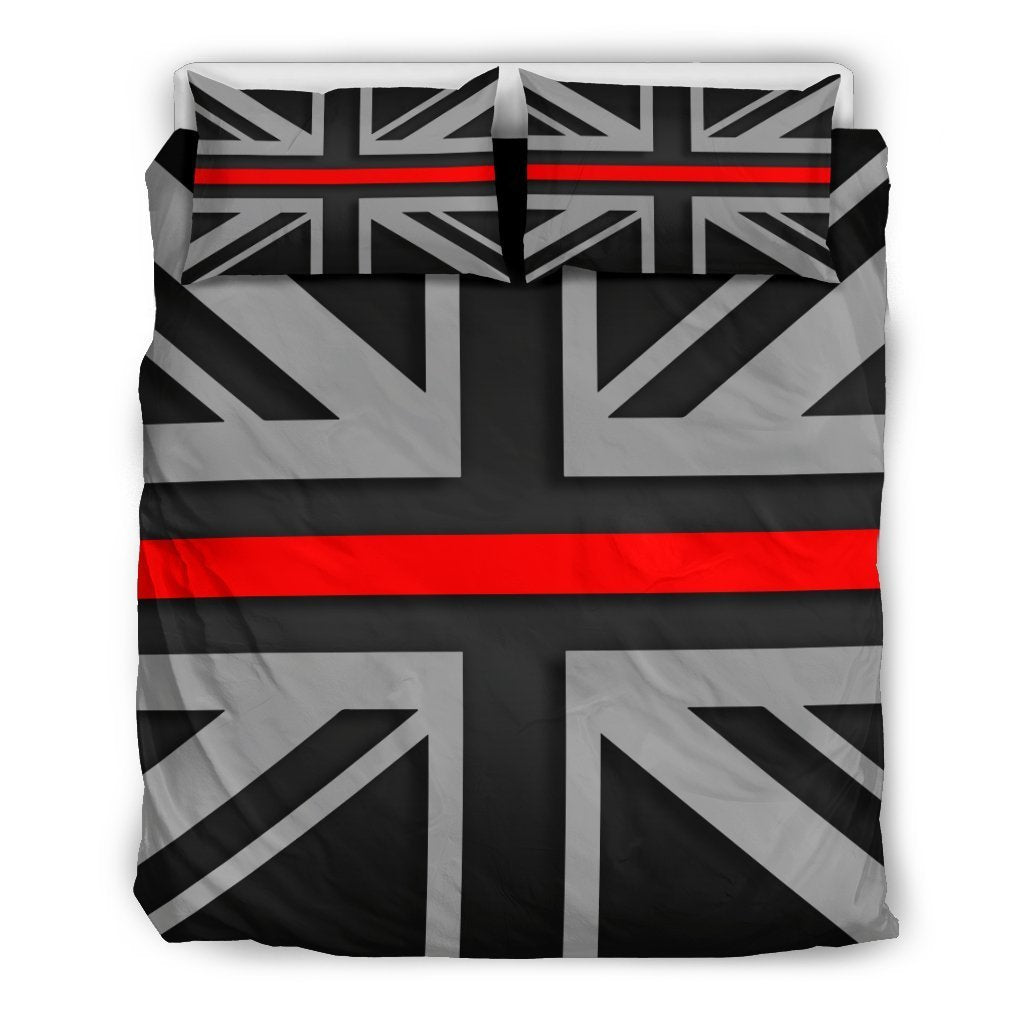 Thin Red Line Union Jack Duvet Cover Bedding Set Gearfrost