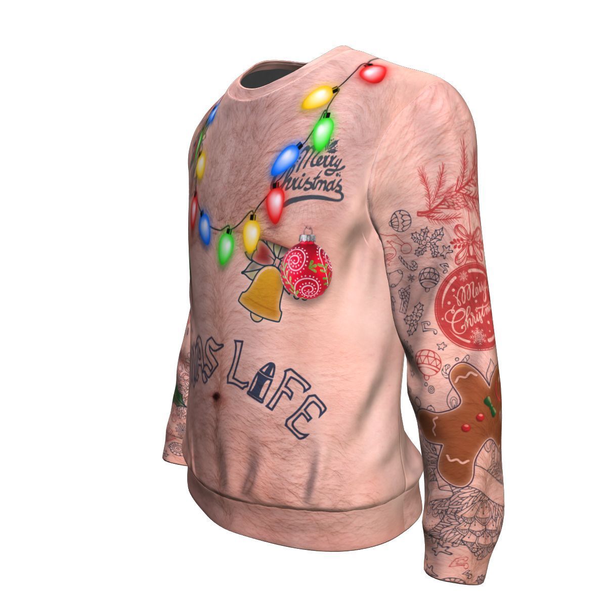 Jesus Tattoo Ugly Christmas Sweater