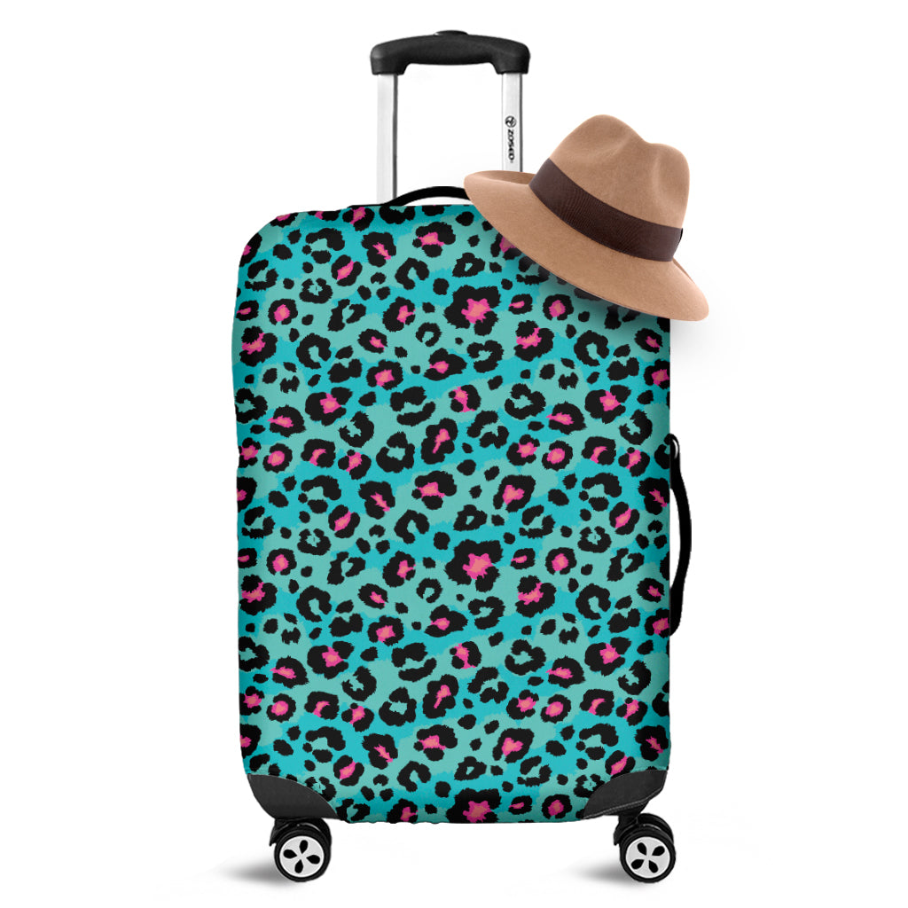 pink leopard luggage