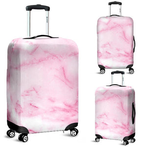 pink marble luggage