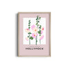 Hollyhock Botanical Modern Wall Art