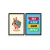 Eat Sleep Game Repeat Set of 2 Gamer Posters