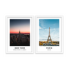 New York & Paris Set of 2 Posters