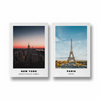 New York & Paris Set of 2 Posters