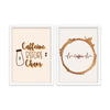 Caffeine before chaos and coffee stains Set of 2 coffee Posters